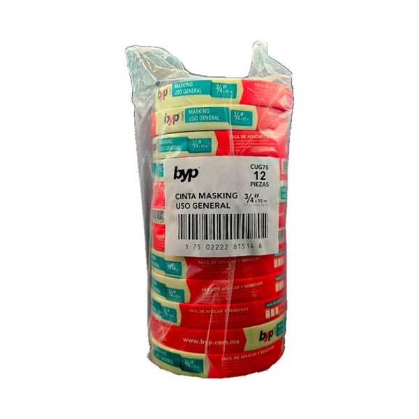 Cinta Masking Tape 3/4 X 50m (12 Pzs)