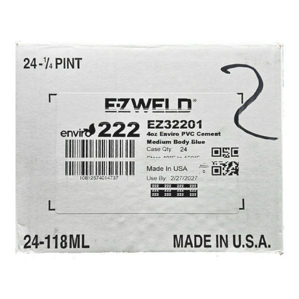 Pegamento Pvc Wet  Ezw 4oz (1/8 Lt) 24 Pzs